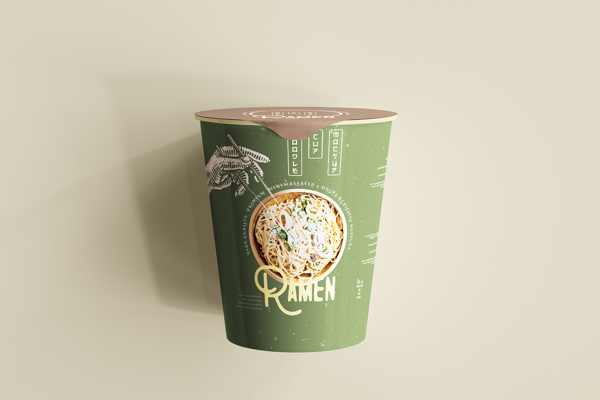Noodle Cup Mock-ups, a Cups & Container Mockup by pmvch (Photo 8 of 20)