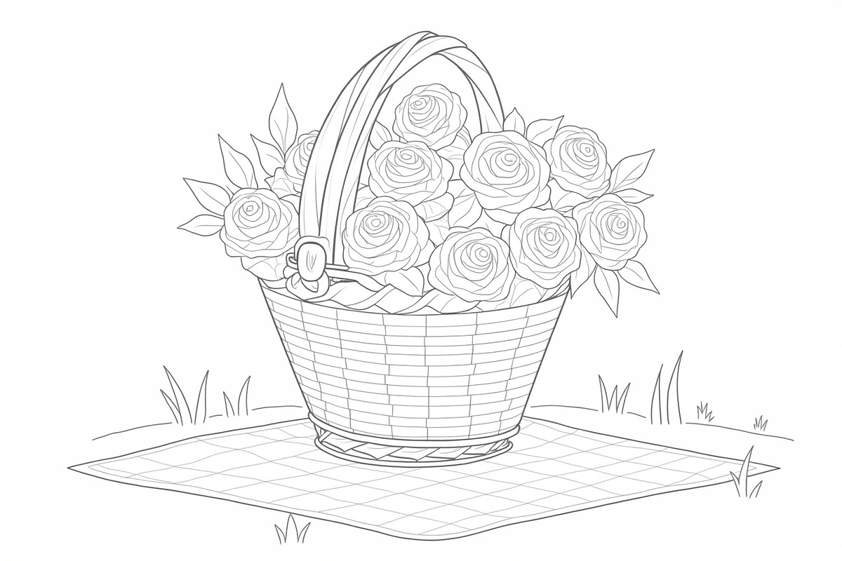 Spring Flower Coloring Art, an Illustration by hafijul (Photo 7 of 9)