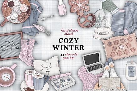 Cozy Winter clipart kit