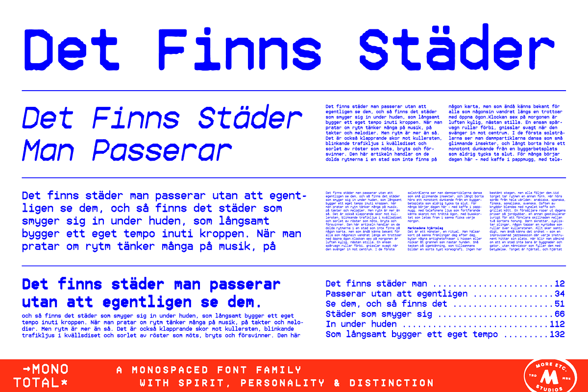 Mono Total–Monospaced Font Family, a Sans Serif Font by More Etc. Studios (Photo 3 of 15)