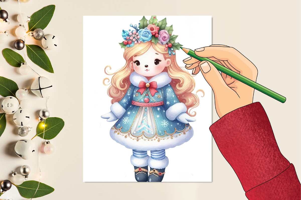Christmas Ice Princess Polar Bear, an Illustration by Designking (Photo 2 of 4)