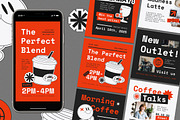 Black Modern Coffee Shop Instagram, a Social Media Template by Aiyari Graphic (Thumbnail 3 of 3)