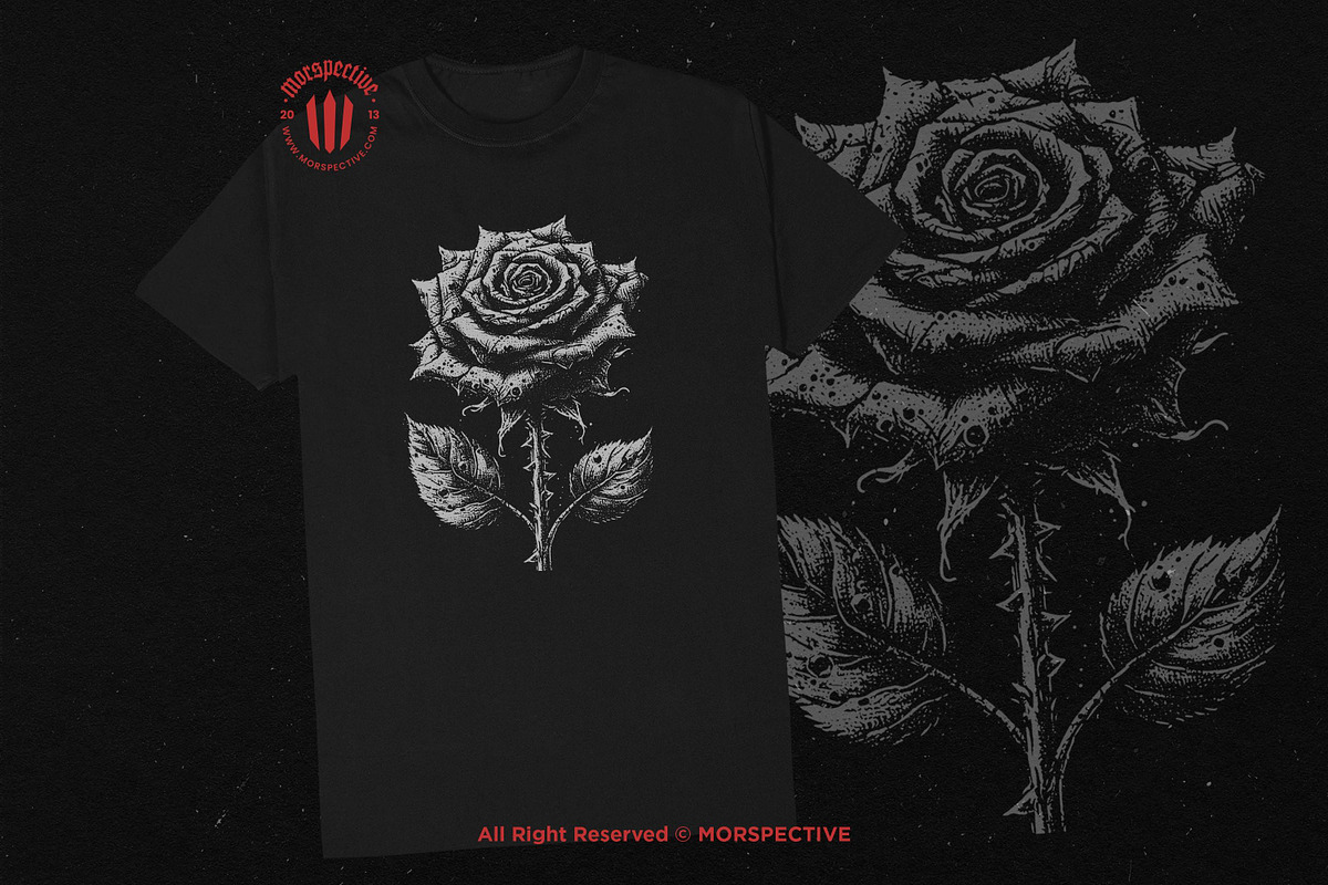 10 Bundle Dark Art Rose Flower, an Illustration by Morspective (Photo 2 of 7)
