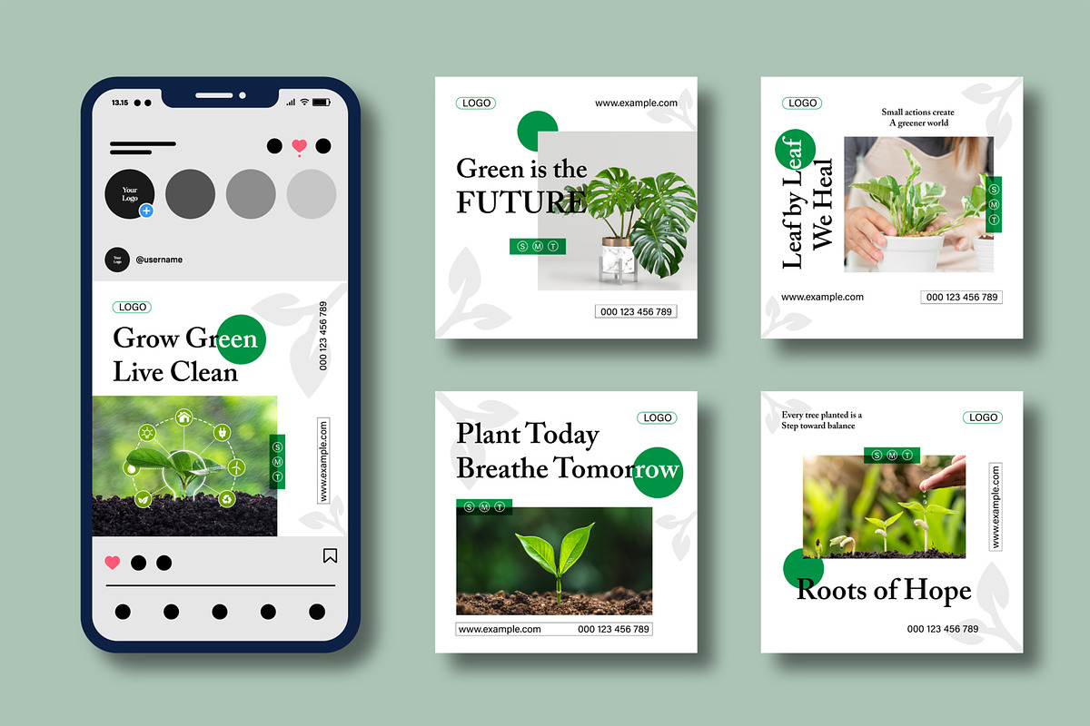 Botanical Green Plant Social Media preview 2