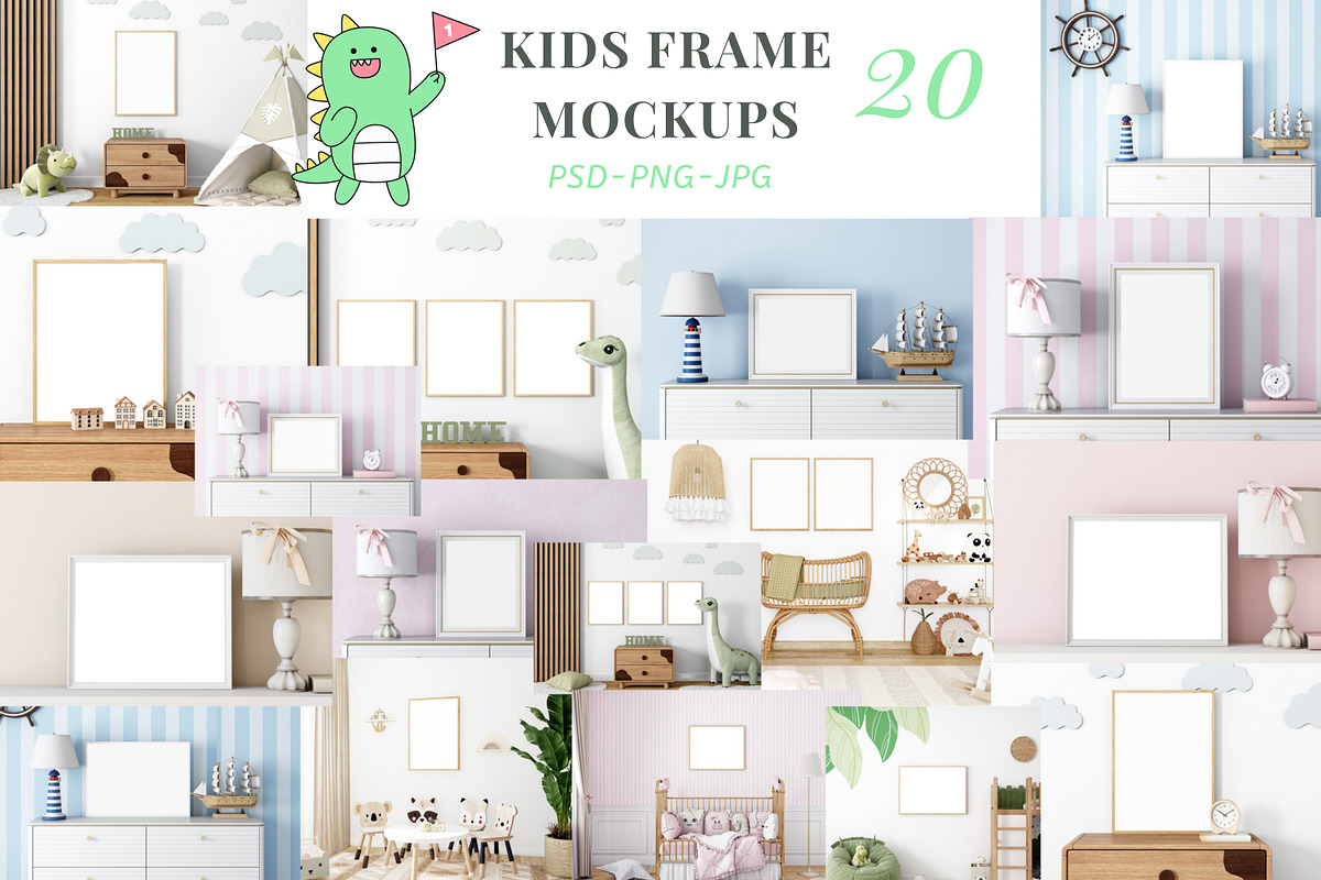 Frame Mockup Bundle Kids - 14, a Print Template by Mockup Shop (Photo 1 of 21)