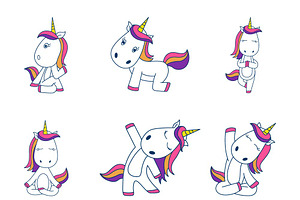 Cartoon Illustration Of Cute Unicorn