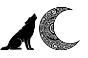 Mandala Moon Wolf SVG Bundle, an Illustration by Gaye Art (Thumbnail 9 of 31)