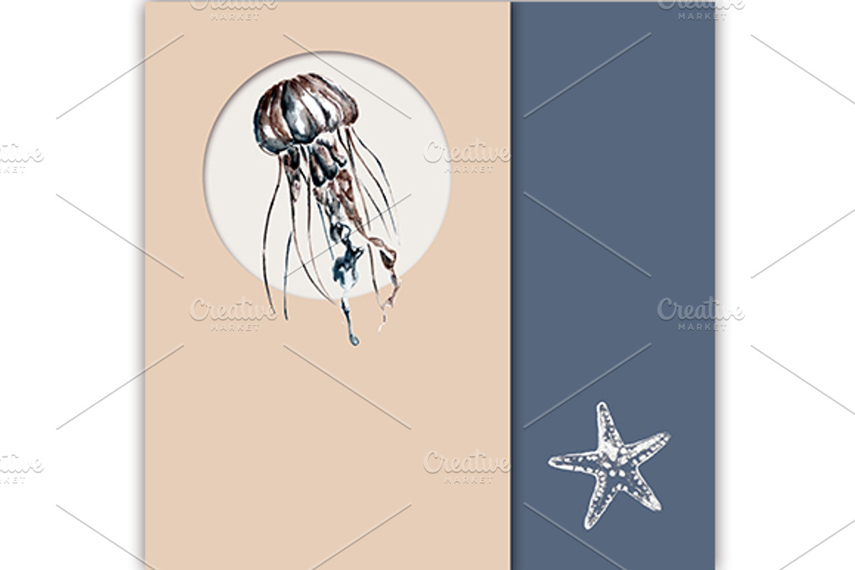 Patterns and set with sea life preview 4