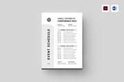 Event Schedule | MS Word & Indesign, a Flyer Template by Leaflove (Thumbnail 1 of 5)
