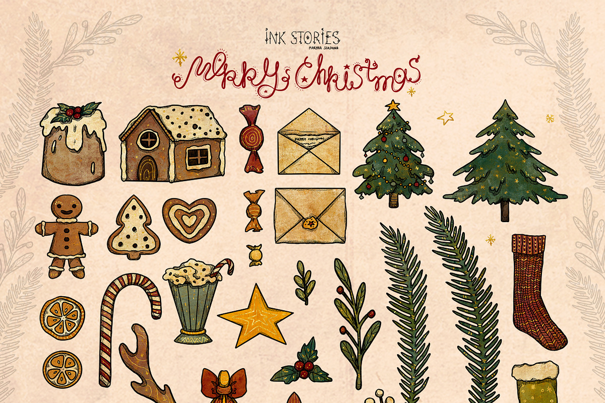 Merry Christmas, a Seasonal Illustration by Ink Stories (Photo 6 of 25)