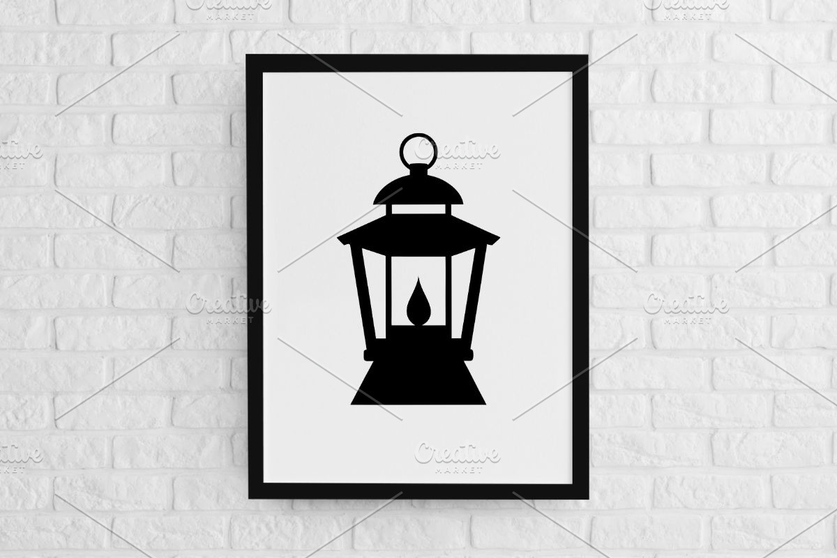 Lantern Silhouette SVG #2, a Decorative Illustration by newminddesign (Photo 2 of 5)