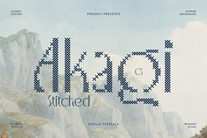 CS Akagi Stitched, a Sans Serif Font by Craft Supply Co.