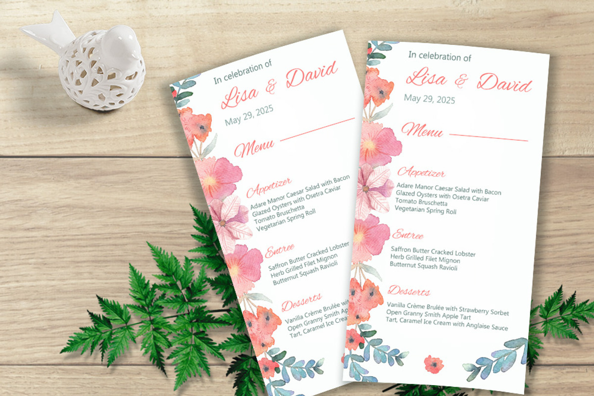 Floral Watercolor Wedding Suite, an Invitation Template by Love Design (Photo 6 of 11)