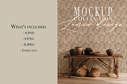 Wallpaper Mockup Ethnic Decor, a Household Mockup by LAMIA DESIGN (Thumbnail 14 of 14)