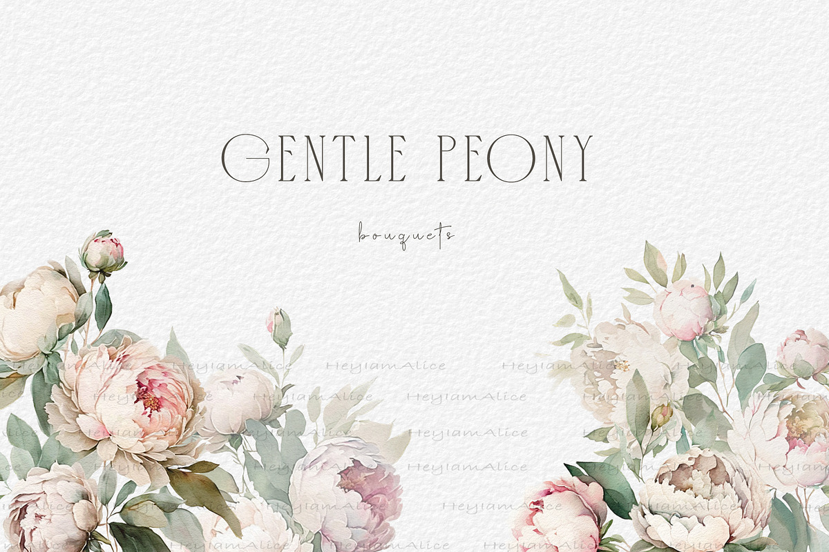 Gentle Peony Floral, a Decorative Illustration by heyiamalice (Photo 4 of 10)