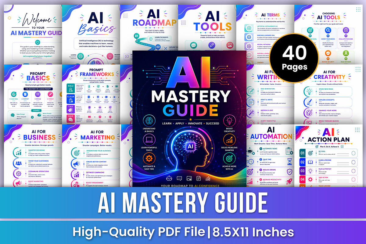 2027 AI Mastery Guide | AI Skills, a Stationery Template by Mustafiz (Photo 1 of 5)