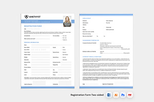 Professional Registration Form, a Stationery Template by iDoodle Studio