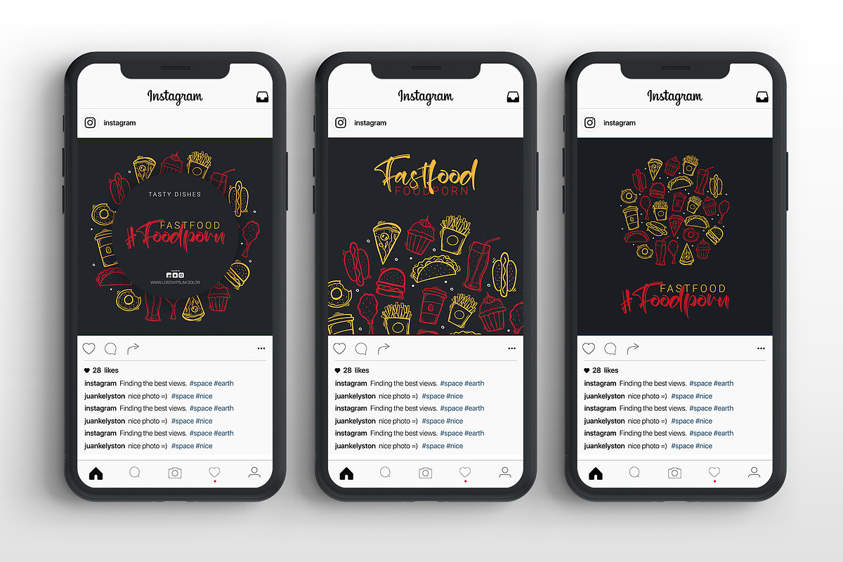 Foodporn or Fastfood banners, a Social Media Template by Leo Edition (Photo 2 of 4)
