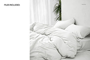 Messy Duvet Cover and Pillows Mockup, a Household Mockup by creatsy5 (Thumbnail 2 of 6)