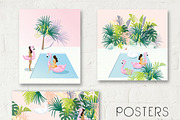 Midday heat. Swimming pool set., a Person Illustration by Anyuka (Thumbnail 2 of 5)