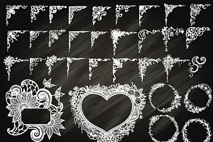 33 Hand drawn corner decorations 