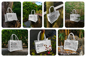Verdant Tote Bag Mockup Bundle (PSD)
