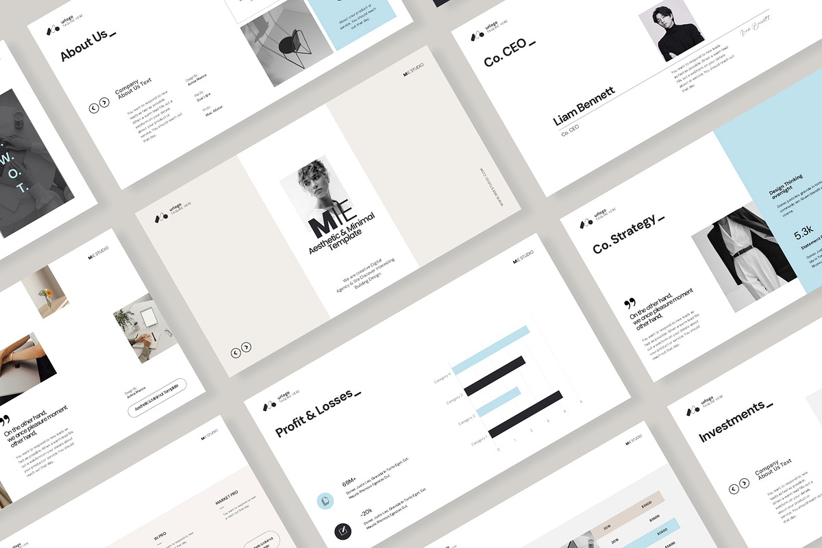 MIE | Minimal Presentation Template, a Presentation Template by Graphpexel (Photo 1 of 9)