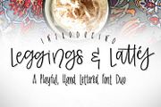 Leggins & Lattes Font Duo, a Script Font by A Little Smidge (Thumbnail 1 of 7)