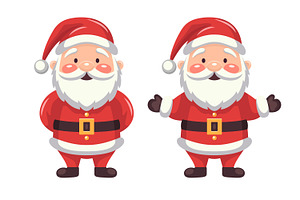 Santa Claus Vector Set, an Object Graphic by Gomolach
