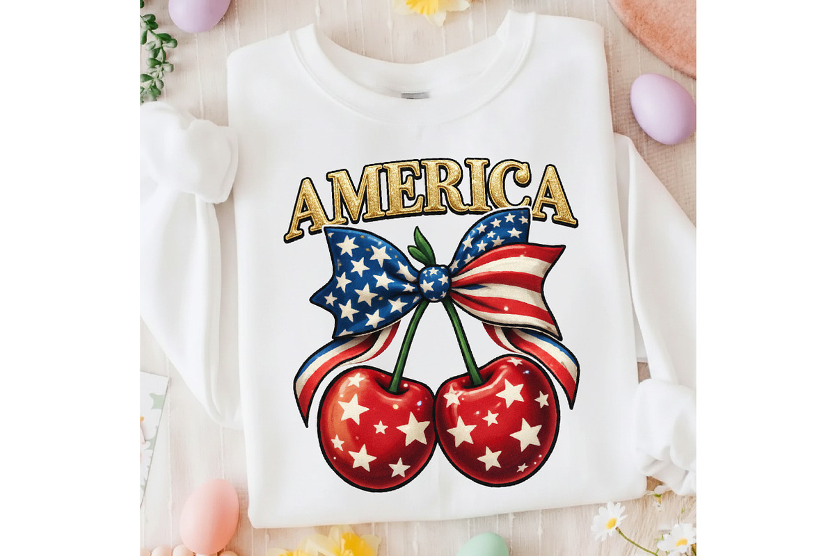 Faux Yarn Patriotic America Cherry, an Illustration by designcity5 (Photo 7 of 9)