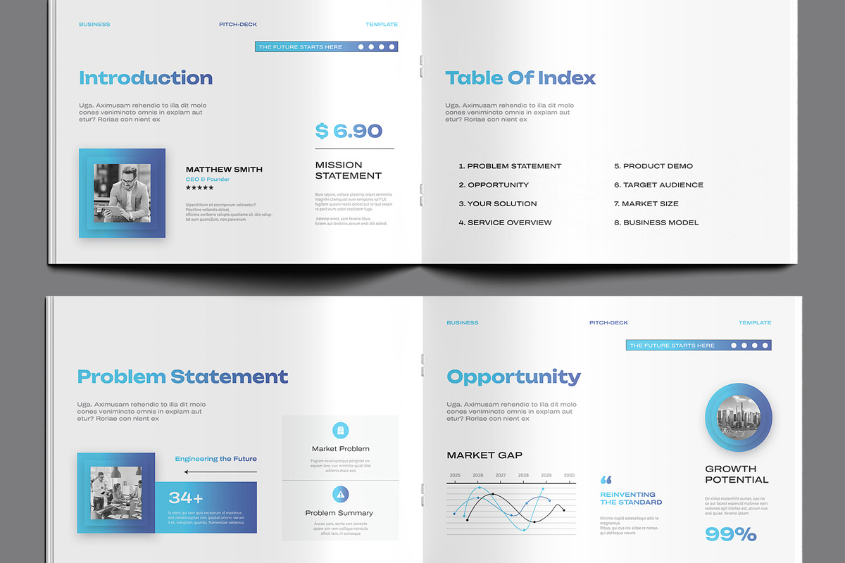 Business Pitch Deck Book Template, a Brochure Template by MightyDesign (Photo 3 of 9)