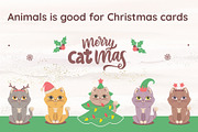 Christmas bundle. Funny Cats, an Animal Illustration by Lettering_Logo (Thumbnail 3 of 7)