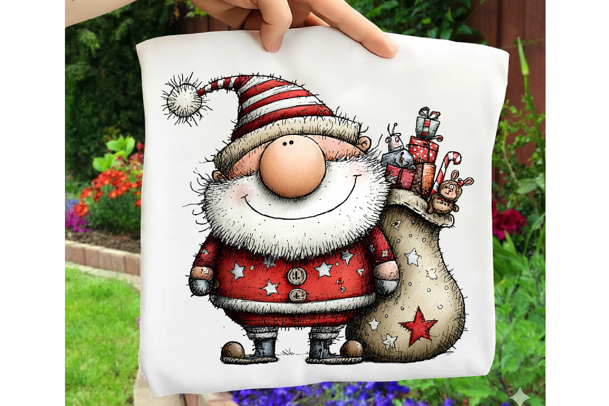 Whimsical Christmas Santa Clipart, an Illustration by OK Design (Photo 4 of 6)
