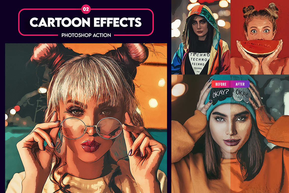 4in1 Cartoon & Vector Art Ps Action, an Action Add-On by ridvanpars (Photo 3 of 9)