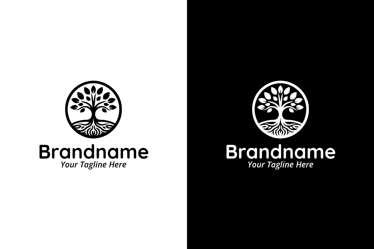 Elegant Tree Logo Design Template preview 2