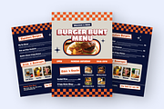 Retro Burger Bunt Menu Restaurant, a Flyer Template by SquidPixey (Thumbnail 3 of 6)