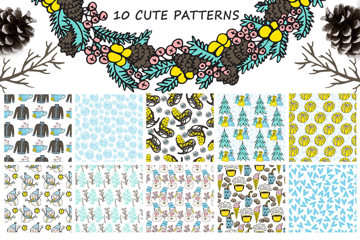 Christmas Doodles collection, a Decorative Illustration by Kseniya_design (Photo 3 of 6)