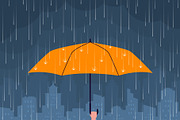 People protect from rain. Hand holds, an Object Illustration by YummyBuum (Thumbnail 2 of 3)