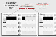 2026 Monday & Sunday Start Planner, a Stationery Template by MNT-Creator (Thumbnail 3 of 10)