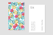 Floral II Business Card Template, a Business Card Template by Human-made. Made to feel. (Thumbnail 2 of 3)