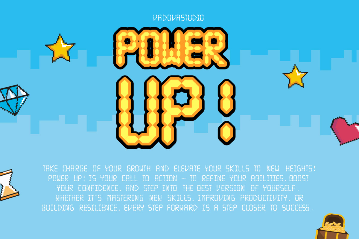 Pixelarc Pixel Monoscape Font, a Symbol Font by Vadovastd (Photo 3 of 7)