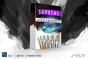 Supreme Acrylic & Gouache Brushes