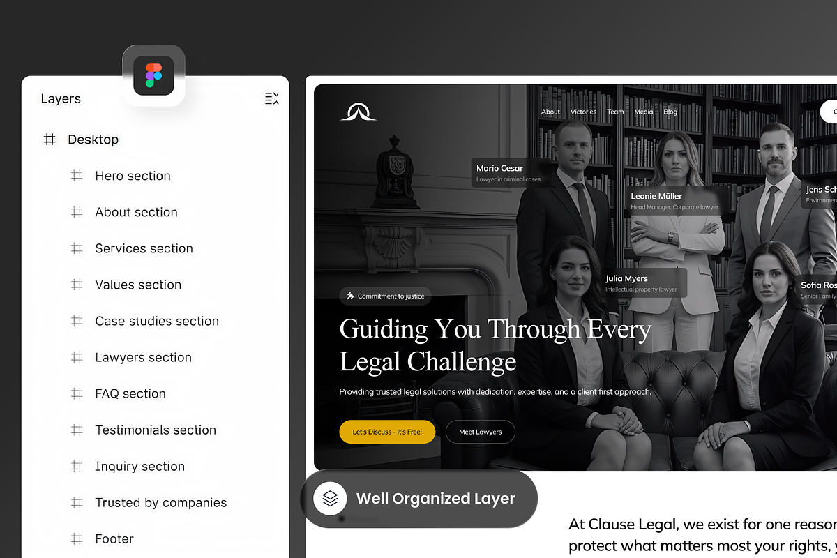 Clause - Law Firm Landing Page preview 2