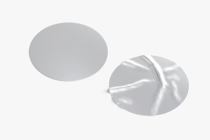 Silver Stickers Crumpled 3D Model