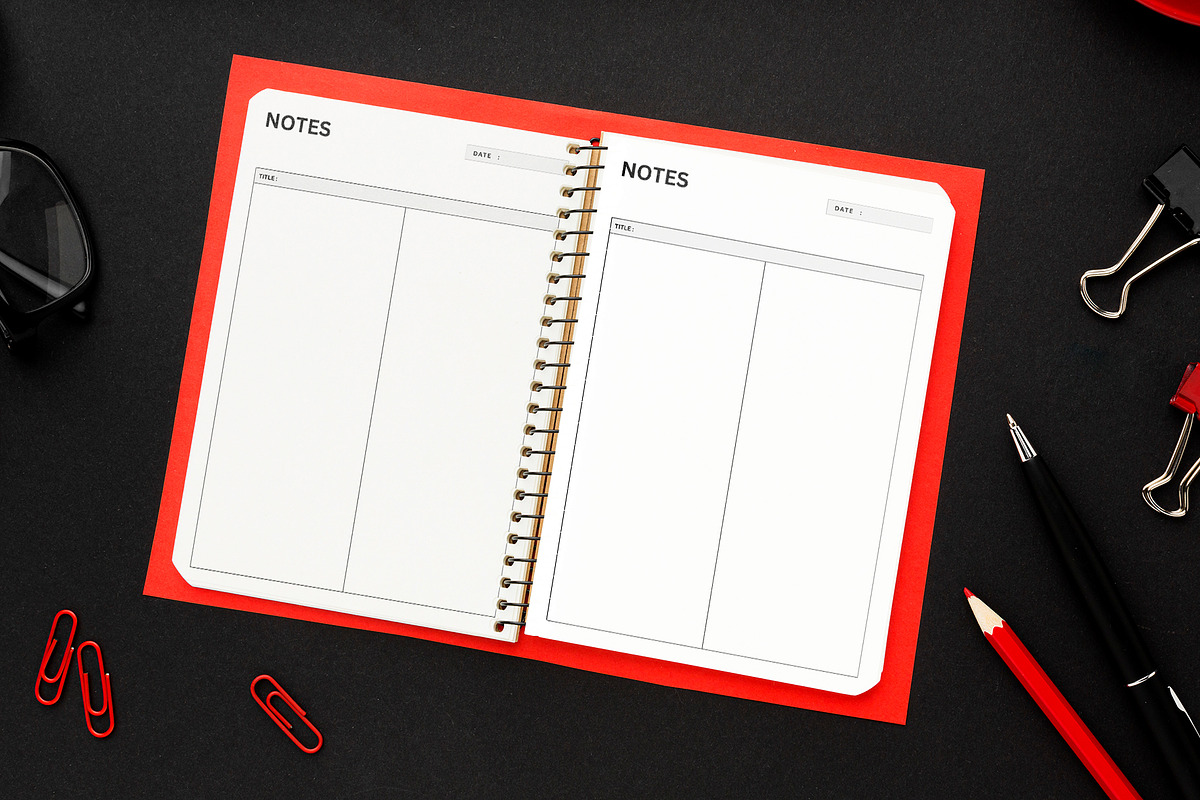 Notebook Lined Blank Paper Template, a Stationery Template by Design Zone (Photo 5 of 6)