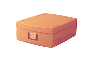 Cardboard Box with Lid as Paper