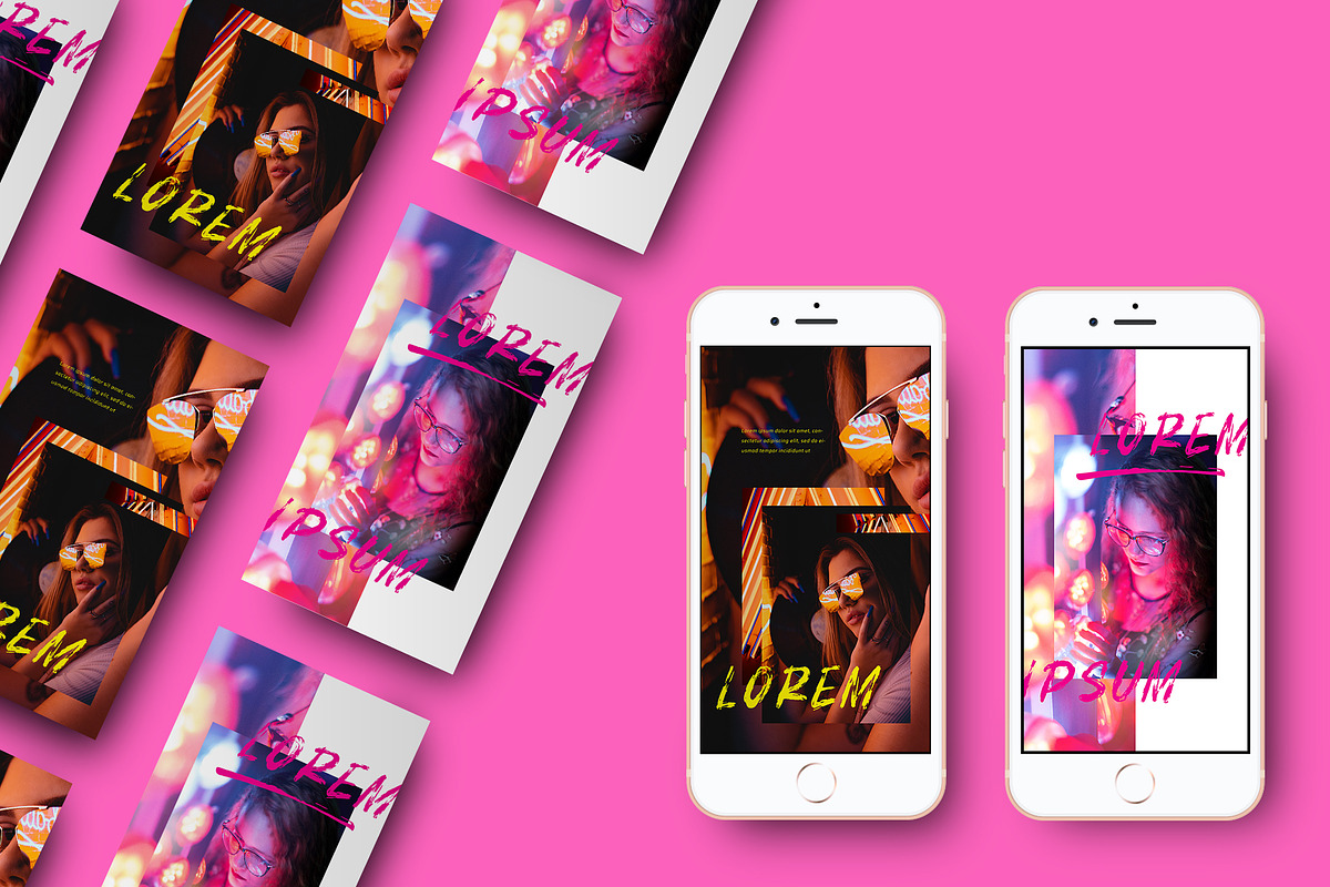 Neon Instagram Story, a Social Media Template by Meknya (Photo 3 of 5)