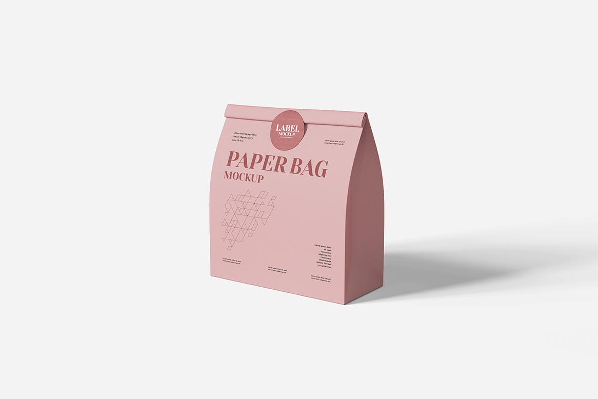Paper Bag With Label Mockup, a Product Mockup by Indah (Photo 5 of 6)