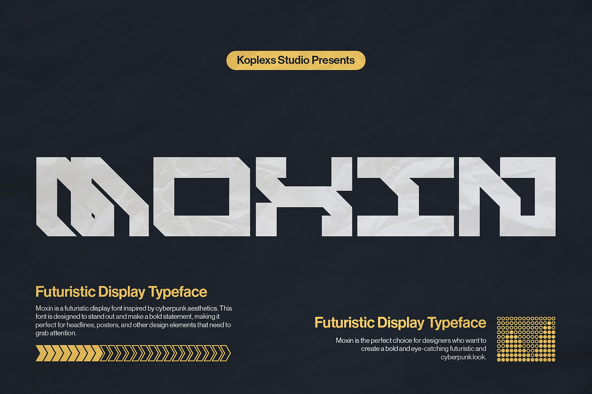 Moxin - Futuristic Font, a Font by Koplexs Studio (Photo 1 of 10)