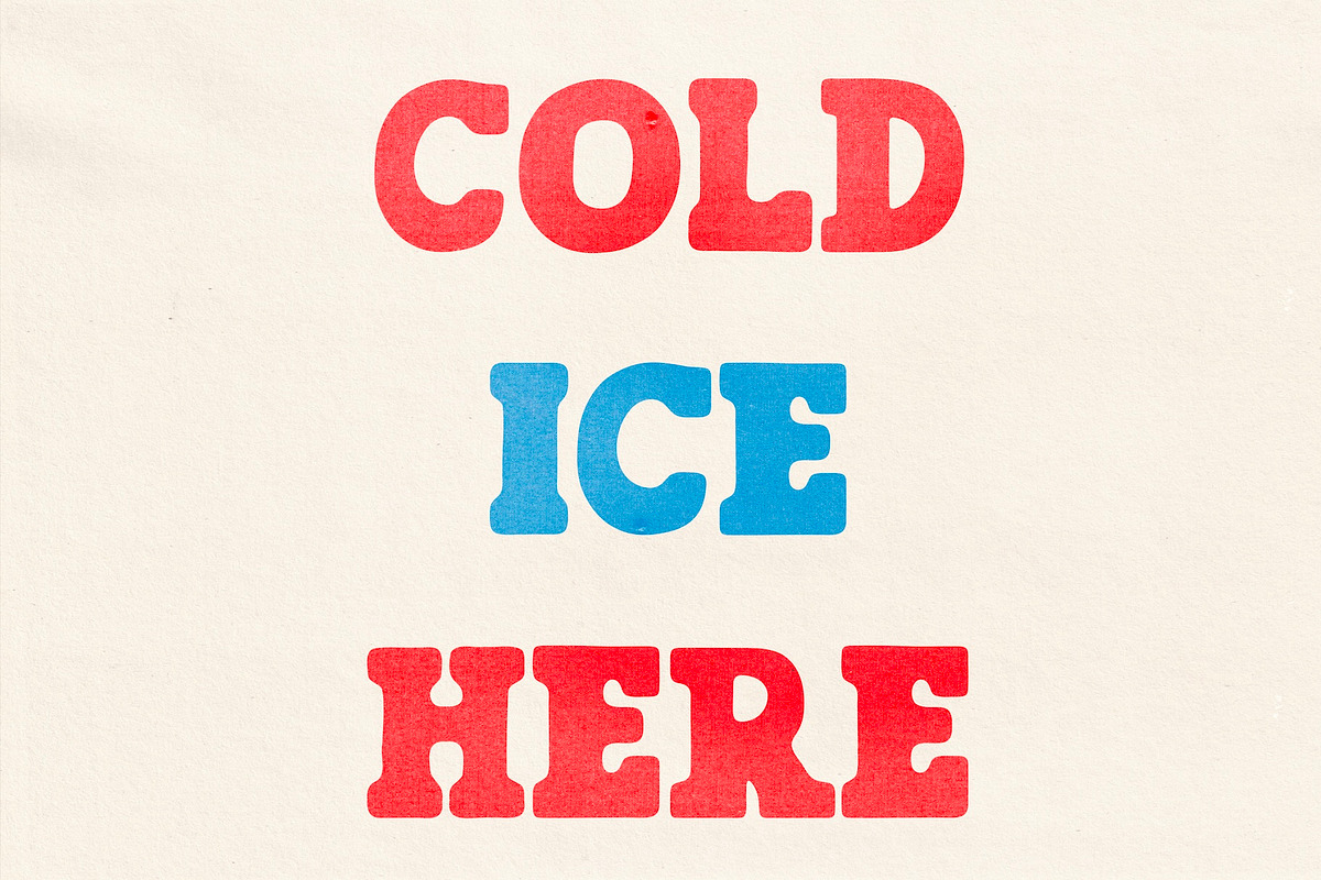 Pop Print Retro Display Font, a Sans Serif Font by Madeline ODonoghue Design (Photo 3 of 9)